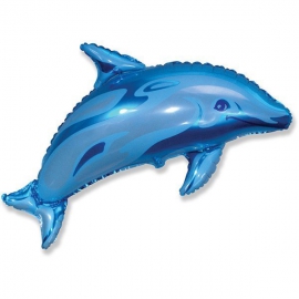 Шар Фольгированный 91 см Голубой Дельфин
