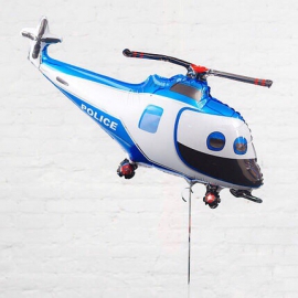 Вертолет Полицеский Шар Фольгированный 57х96 см в Саратове